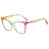 New cat's eye fashion glasses frame, European and American personalized color matching anti-blue light frames, large frame glasses for women