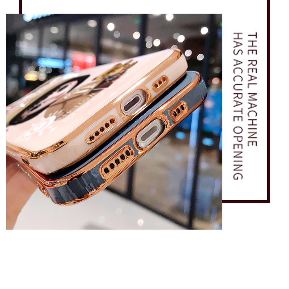 For Redmi Note 13 Pro 12 Pro 12S 11 Pro 11S 10S OPPO A38 A77s A96 Realme C33 C65 OnePlus Cute Girl Pattern Soft Plated TPU Shockproof Phone Case