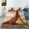 3D Bikini Bedding Duvet Cover Pillowcase 2 or 3 Sexy Beauty Printed Microfiber Fabric Single Bed Double Bed Full Size Washable Super Soft Bedding