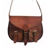 Handmade Natural Tan Pure Goat Leather Vintage Messenger Bag Purse