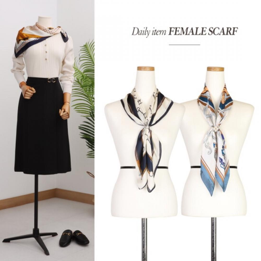 Shop Women Long Square Scarf Muffler 7 Types
