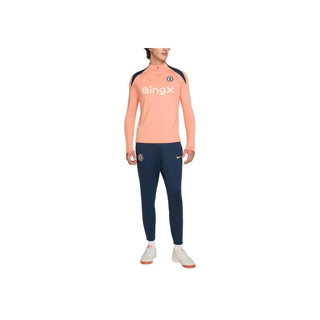 Nike ФК «Челси» Dri-Fit Стильные Простые Приталенные Универсальные Шнуровка Вязаные Спортивные Штаны Мужские низ Обсидиан Абрикос Гуава-Лед HJ1992-451