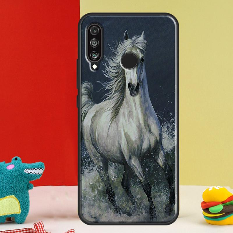 Эскиз лошади для чехла Huawei Nova 5T 9 10 SE 12i 12s 11i Y91 Y90 Y60 Y70 Y72 Y61 P60 P30 Pro P20 P40 Lite