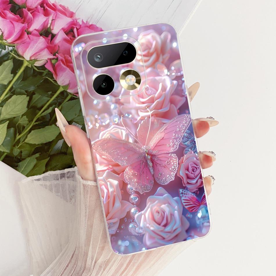 For Realme 16 Pro+ 16Pro Cute Flower Butterfly Cat Painted Case For Realme 16 Pro Plus 5G Soft Silicone TPU Phone Cases