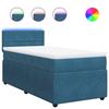 Maison Exclusive - Sommier à lattes de lit avec matelas bleu 90x190 cm velours