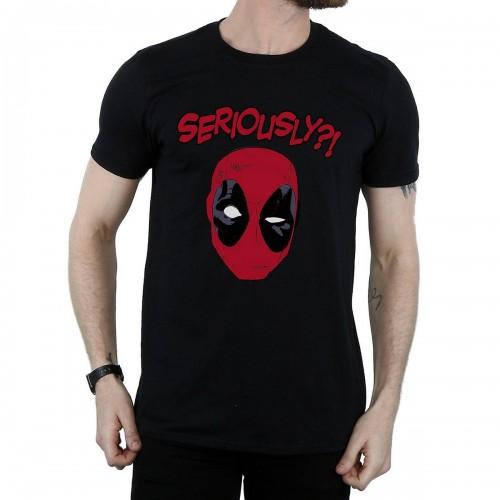 Deadpool Мужская хлопковая футболка 'Seriously'
