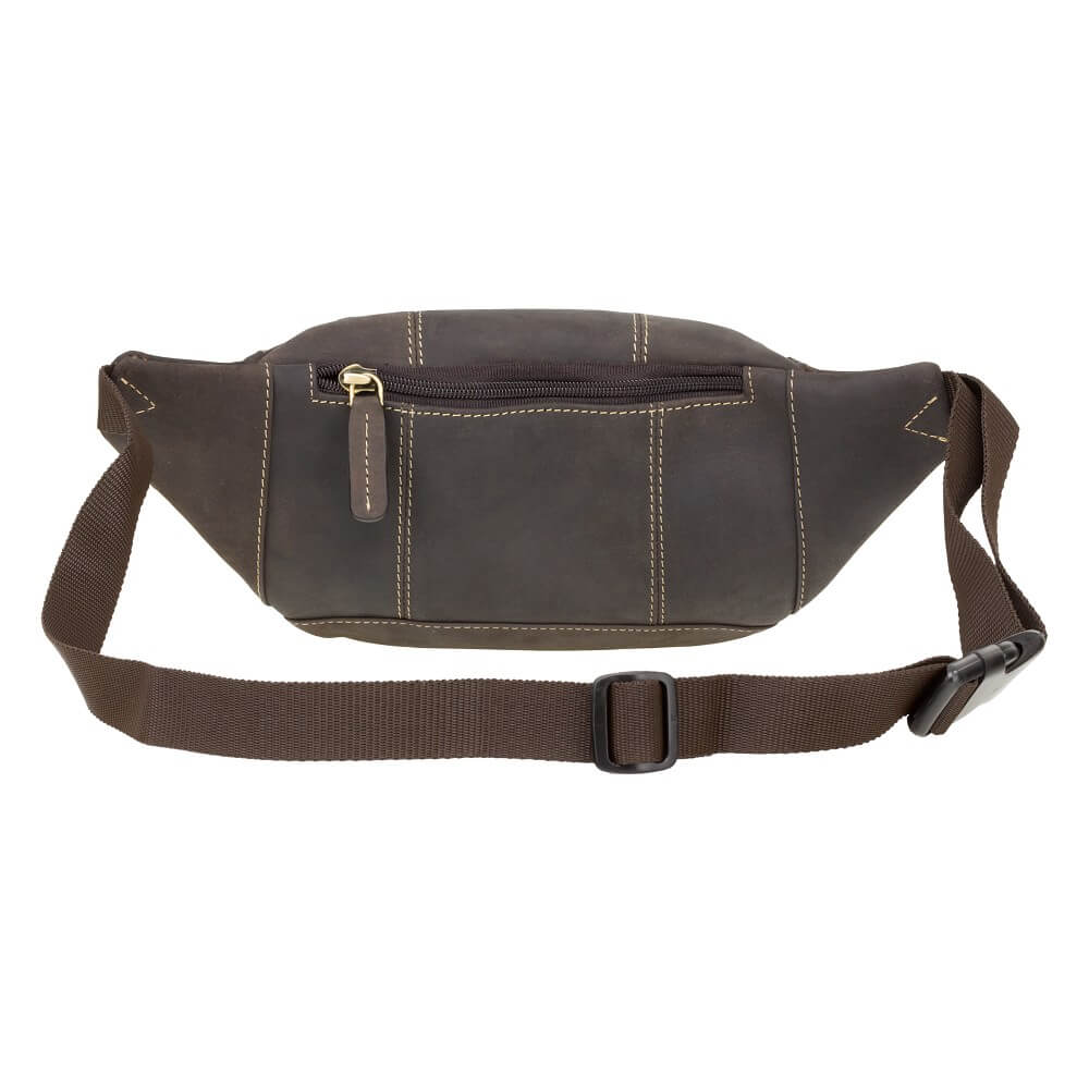 Visconti V-721 Men' Leather Waist Bag Dark Brown