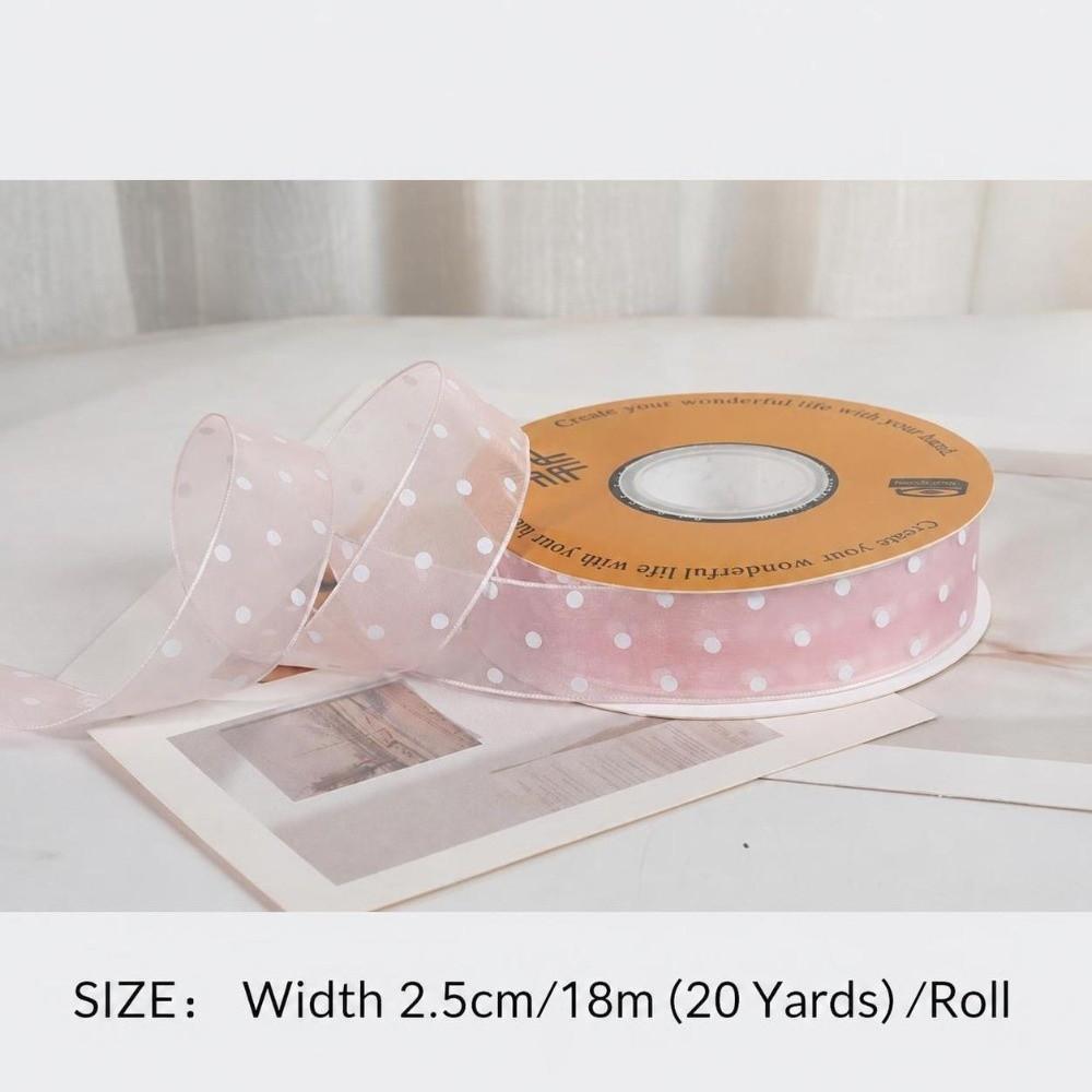 Polka Dots Print Polka Dots Ribbon Party Decoration Chiffon Lace Ribbon Flower Tie Ribbon Gift