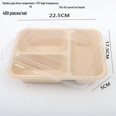 Одноразовый биоразлагаемый обеденный контейнер JingJingRS из бумажной массы