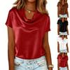 Женская модная повседневная цветная повседневная футболка с коротким рукавом