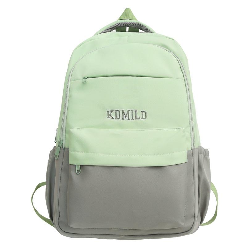 Студенческий школьный рюкзак, женский рюкзак с цветными блоками, компьютерный рюкзак большой емкости, мужской рюкзак для средней школы