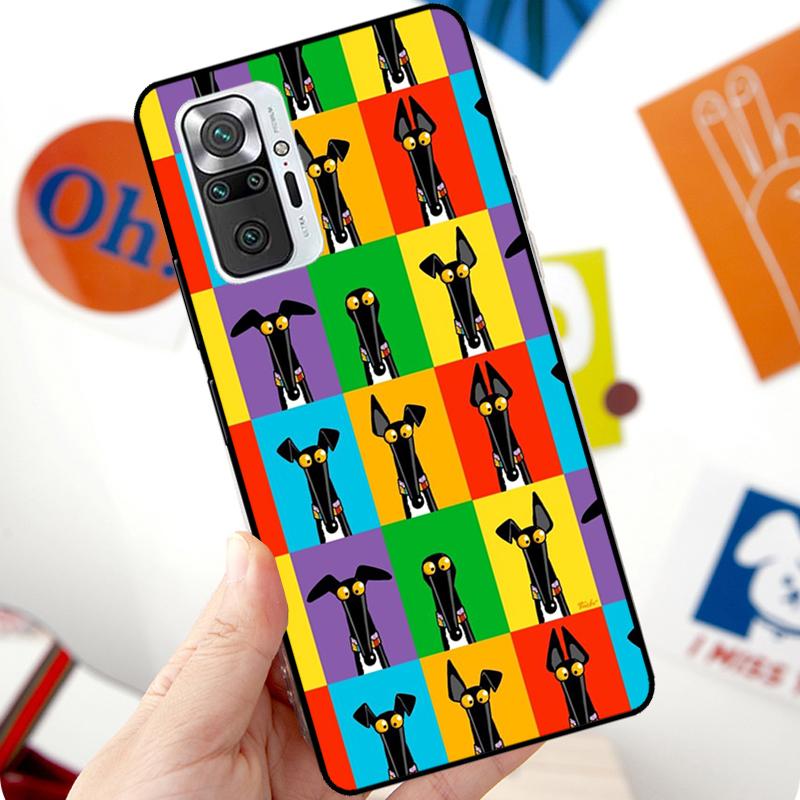 Чехол с борзыми для Xiaomi Redmi Note 12 Pro 11 8 9 10 Pro 9S 10S 11S 12S Redmi 12C 10C 9C 10A
