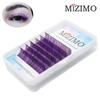6Rows Of Rainbow Mixed Color Single Grafted False Eyelashes, Dramatic Eye Makeup Eyelashes, Natural Extension. 8-15mm,C D,0.07mm