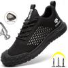 Lightweight Work Shoes Men Anti-Smash Breathable Work Sneakers Men Sport Safety Shoes With Steel Toe Safety Boots Footwear Male