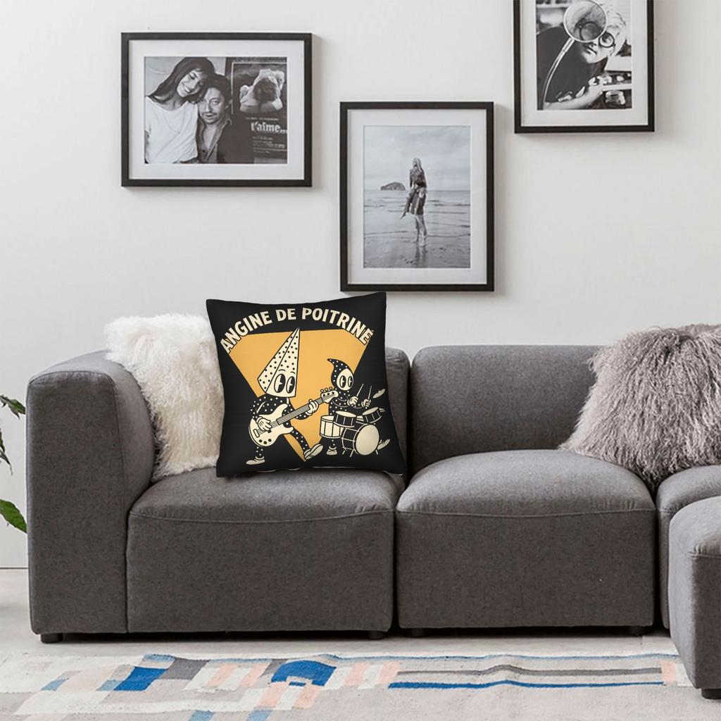 Band Angine De Poitrine Pillow Cover Comfy Cushion Cover Funny Pillow Case For Sofa Home Decoration