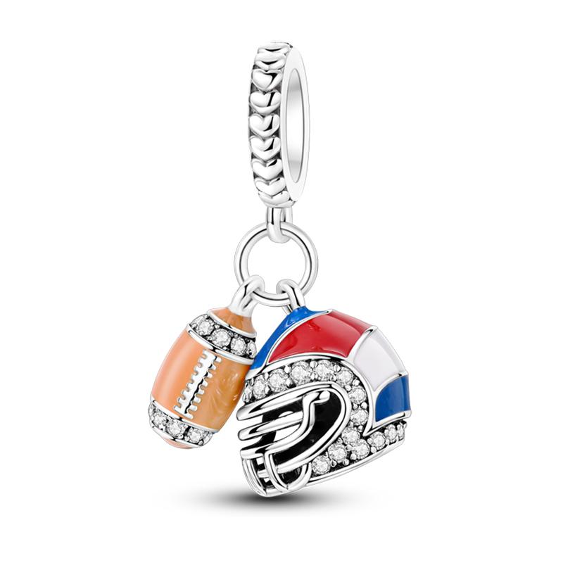 Медь Волейбол Бейсбол Бадминтон Гольф Спорт 3мм Шармы Бусины Подвески Вечеринка по случаю дня рождения Изысканные DIY Ювелирные изделия Подарки