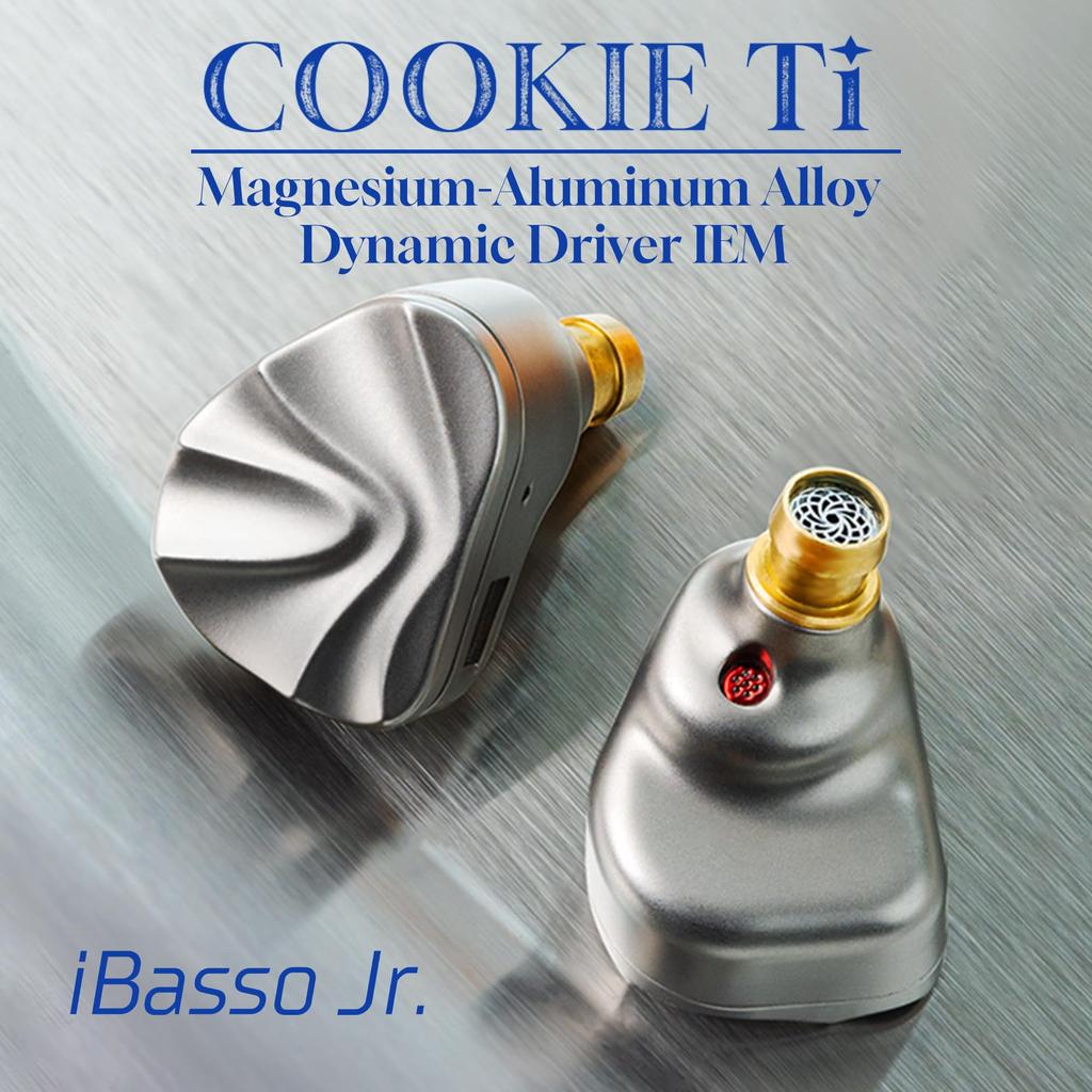 IBasso Cookie Ti Динамические Наушники из Титанового Сплава 10 мм с Двойным Магнитным Контуром Сплавленная Диафрагма Кабель с Двойным Магнитным Контуром в Комплекте Съемный Кабель