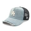 New Era Кепка-тракер 9FORTY A-Frame с сеткой MLB Los Angeles Dodgers Вымытый деним 940AFTR LOSDOD Потертая стирка Один размер Унисекс