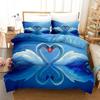 Постельные комплекты The Lover White Swan Animal Duvet Quilt Cover Set Синий Розовый Одеяло Постельное белье и Наволочка