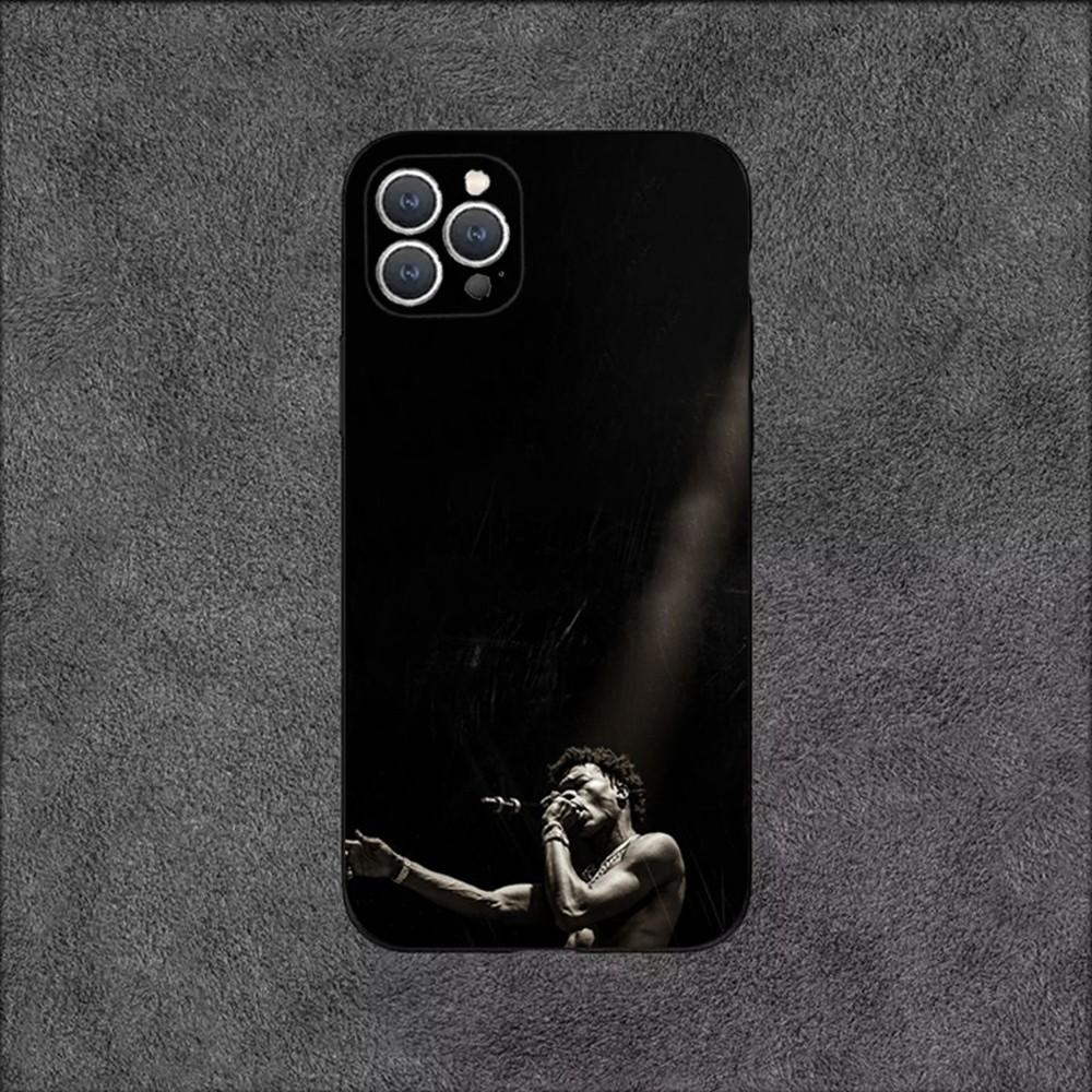 Чехол для телефона Rappe L-Lil Baby для iPhone 16,15,14,13,12,11,Plus,Pro Max,XS,X,XR,SE,Mini,8,7 Мягкий силикон Черный чехол