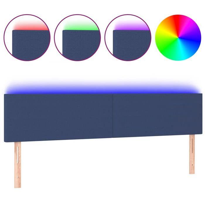 VidaXL LED Headboard Bedroom Furniture Double Bed Accessory Head of Bed Frame Interior Blue 3121344