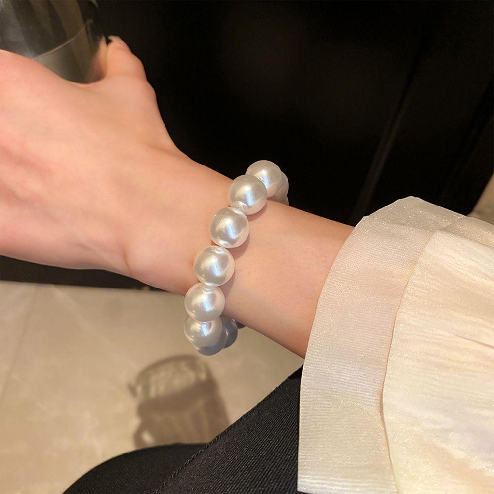 French Lovely Temperament Female Elastic Bracelet Pearl Fashion Jewelry Korean Style Bracelet