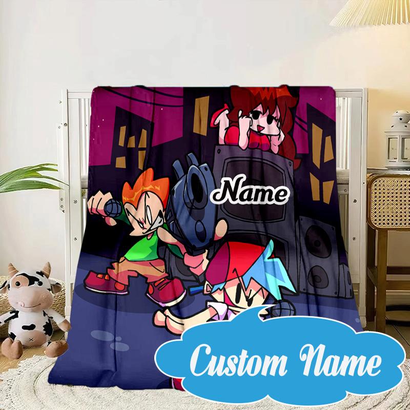 Custom Name Friday night Blanket bed sofa Blanket Flannel Blanket for Camping, Hiking, Picnic Essentials,gift for Fan family