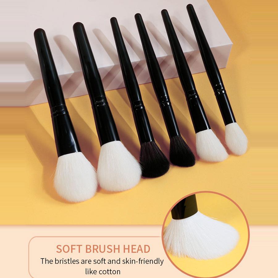 Кисть для тональной основы, рассыпчатая кисть для пудры, кисть для теней для век, 24 шт., профессиональная высококачественная черная мягкая кисть для макияжа, инструмент для макияжа, набор кистей для макияжа