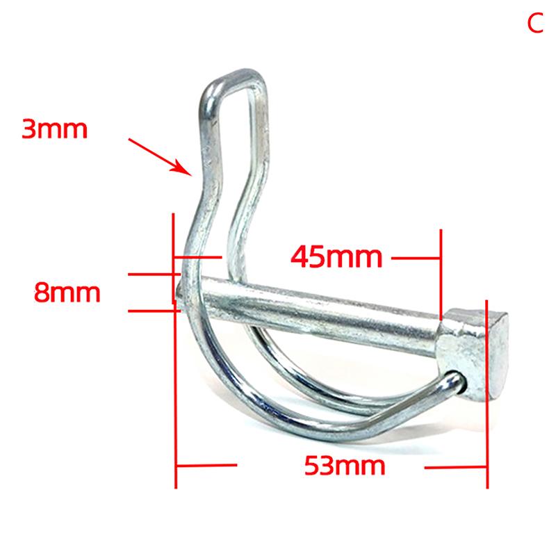 D-образный штифт M4.5 M6 M8 предохранительный штифт велосипедная коляска грузовой лодка сцепной крюк зажим пружинный штифт двухлинейный стопорный штифт ушной штифт