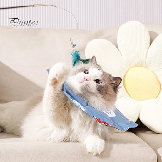 Регулируемый конусный ошейник для домашних животных, мягкий водонепроницаемый восстановительный ошейник для кошек, котят после операции, елизаветинский шейный конус против укусов для ухода, купания