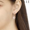 ELLE Серьги-гвоздики из 14-каратного белого золота в виде цветка (Золотая булавка) Elgpee282