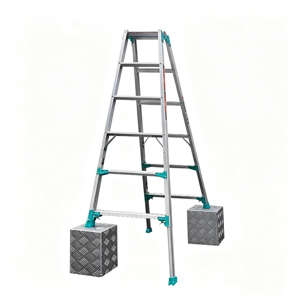 Retractable Straight Ladders Household A-Frame Step Ladders Multifunctional 5/6/7 Step Stools Thickened Aluminum Alloy Ladder