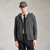 Heavyweight 550G 100% Cashmere Hooded Cardigan Jacket for Men