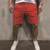 Men's Solid Color European-Size Casual Fitness Shorts for Running and Sports
