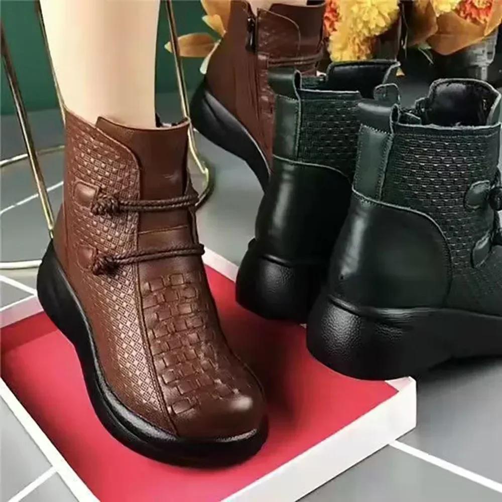 Женские плюшевые сапоги из искусственной кожи, однотонные, толстые, теплые, утепленные, женские зимние сапоги, нескользящая, повседневная обувь