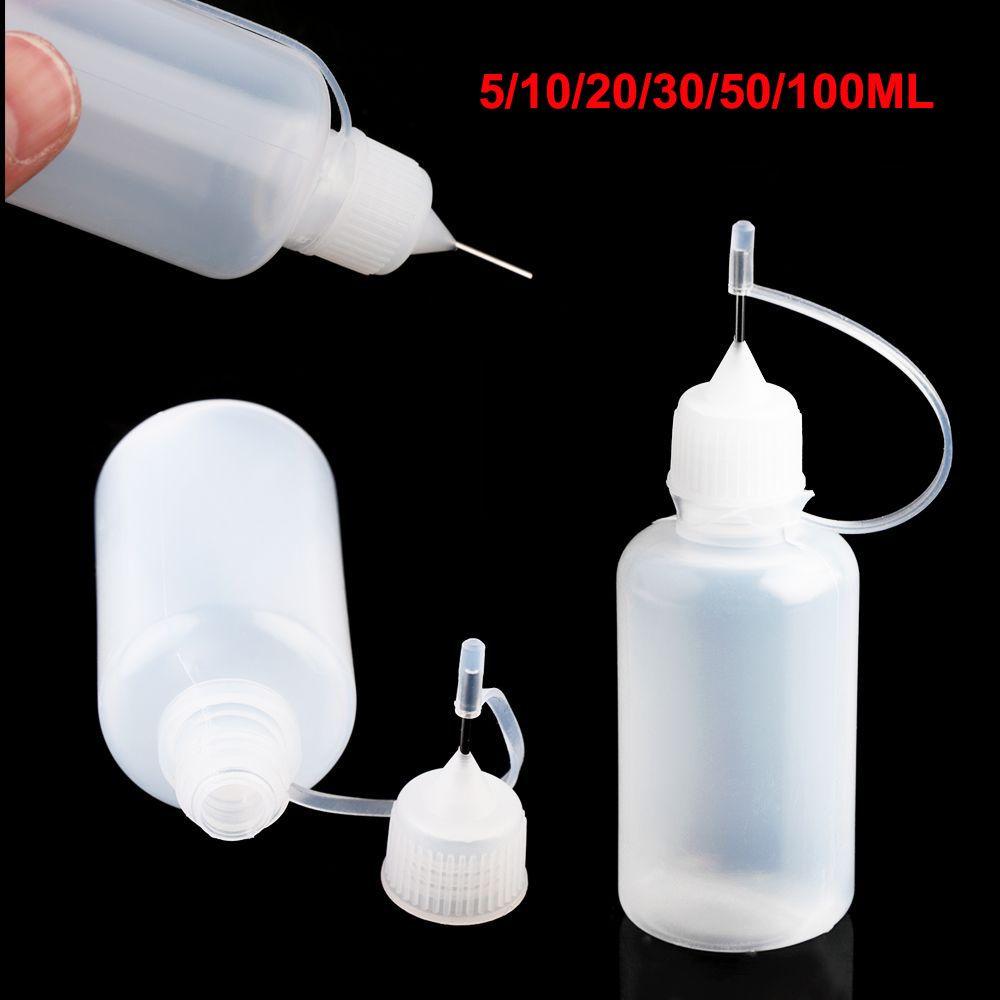5Pcs 5/10/20/30/50/100ML Plastic Storage Bottles Glue Applicator Bottle for Paper Quilling DIY Scrapbooking Paper Craft Tool
