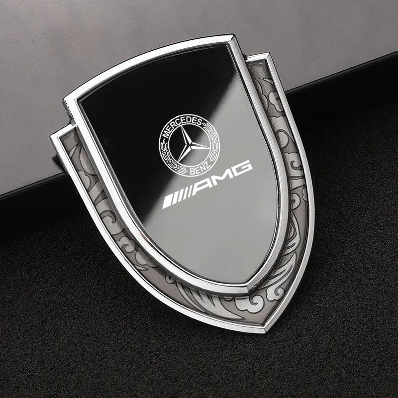 CEJ1 2025 Hot For Benz Metal Alloy Car Decals Badge Stickers Side Window Emblem Accessories for Mercedes Benz AMG GLC W203 W206 W220