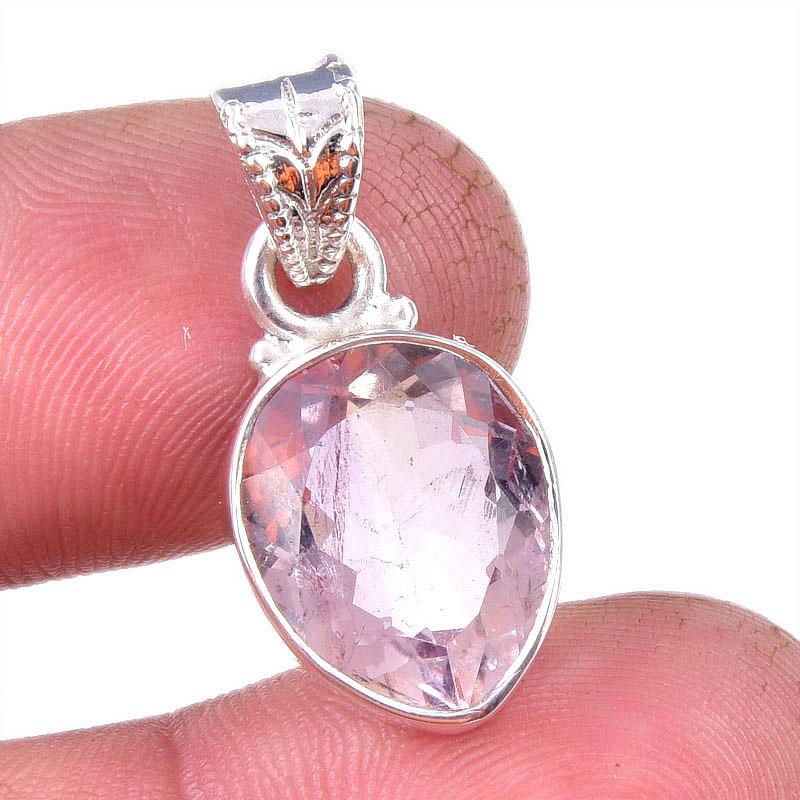 Natural Ametrine Gemstone Handmade 925 Solid Sterling Silver Pendant 1.25" b2P17
