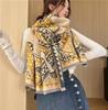 Feifei Imitation Cashmere Versatile Air Conditioner Shawl Shawl Shawl Silk Scarf Long Scarf Camellia