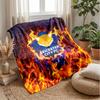 Leicester City Football Print Flannel Blanket, Soft Warm Lightweight Throw Blanket for Sofa Bed Camping