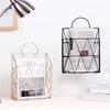 Simple Ironwork Gift Basket Wall Hanging Decoration Rack News Newspaper Sundries Storage Basket Storage Bag