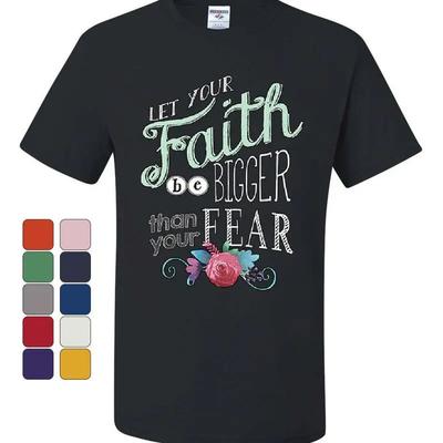 Let Your Faith Be Bigger T Shirt Inspiration God Religion Bible