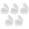 5pcs Makeup Puff Storage Box Portable Transparent Powder Puff Container Case for Bead Stud Earrings