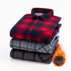 New Autumn And Winter Men'S Thick Velvet Warm Shirt Long Sleeved Double-Sided Velvet Checkered Shirt