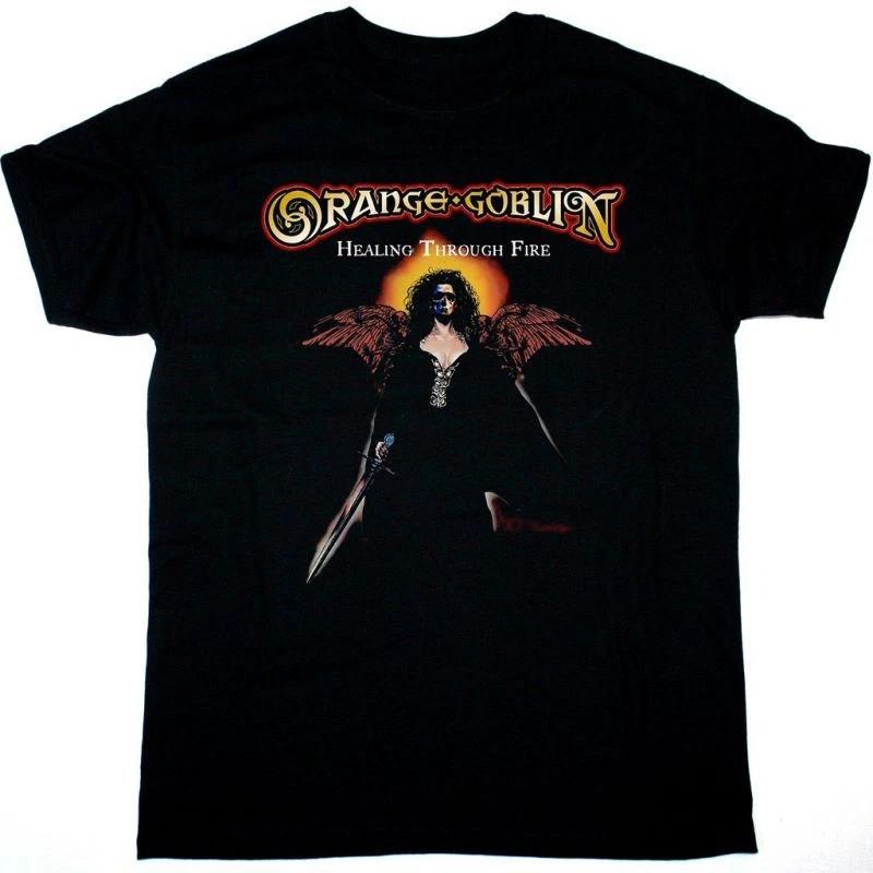 Футболка Orange Goblin Band HEALING THROUGH FIRE 100% Хлопок Мужские Футболки Топ Все размеры от S до 5XL 2F1459