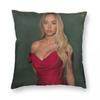 Sydney Sweeney Actress Square Pillowcase Polyester Linen Velvet Creative Zip Decor Pillow Case Sofa Seater Cushion Cover 18"