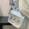 Минималистичная сумка почтальона большого объема в студенческом стиле для девушек, прозрачная кавайная сумка через плечо, Ита-сумка в стиле Y2K