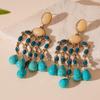 Turquoise Bohemian Turquoise Earrings Bohemia Style Earrings Pendant  Beach