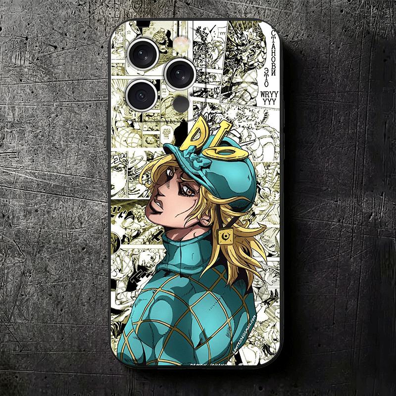 JoJo Adventure Dio Diego Brando Soft Phone Case for iPhone 16 16E 17 Air 15 Pro Max 14 Plus 13 Mini 11 12 7 Black Cover Back She