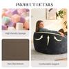 Curved High-Back Bean Bag Chair with Full-Body Contour Support for Immersive Relaxation in Modern Living Spaces